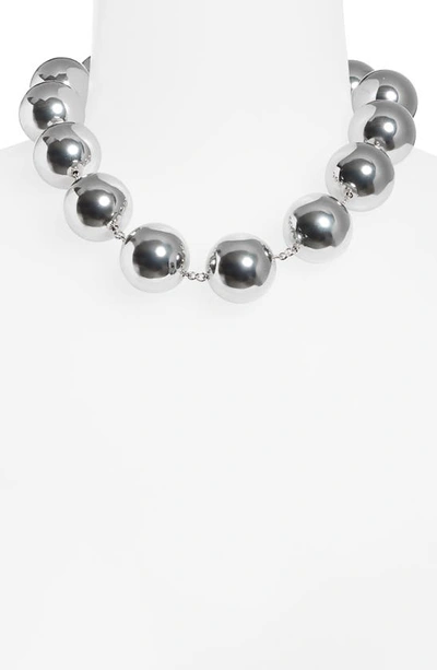 Shop Eliou Miro Beaded Station Necklace In Silver