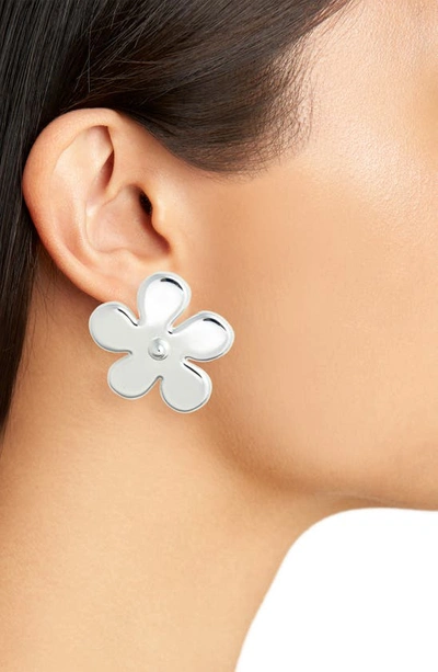 Shop Eliou Simo Flower Earrings In Silver