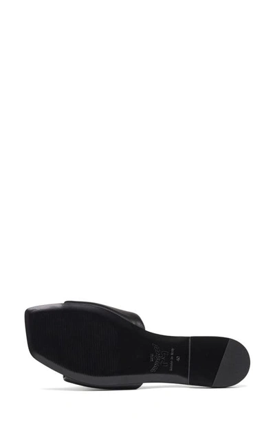 Shop Mcm Embossed Slide Sandal In Black