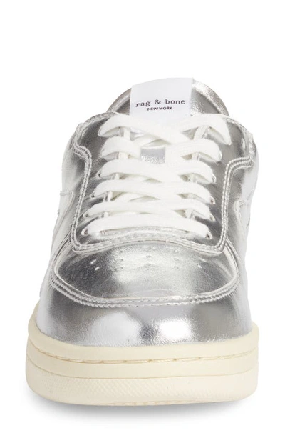 Rag & Bone Retro Metallic Low-top Sneakers In Silver