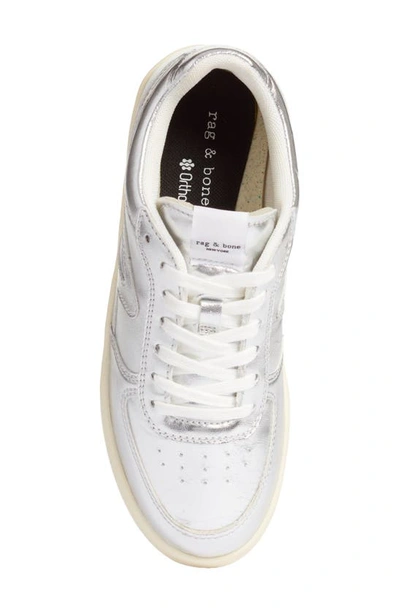 Rag & Bone Retro Metallic Low-top Sneakers In Silver