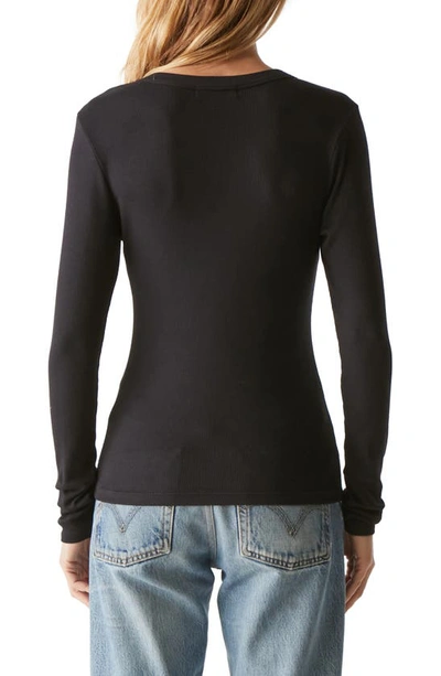 Michael Stars Zola Crewneck Tee In Black