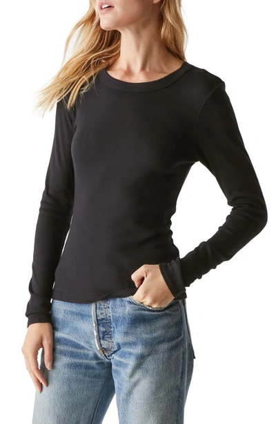 Shop Michael Stars Zola Long Sleeve T-shirt In Black