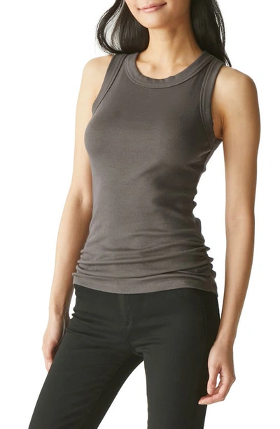 Shop Michael Stars Halley Side Ruched Tank In Oxide