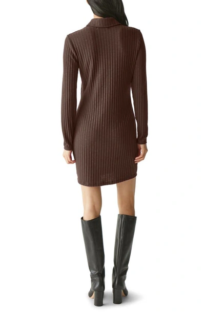 Michael Stars Kayla Long Sleeve Minidress In Java