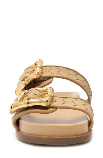 Schutz Enola Dual-buckle Easy Slide Sandals In Light Nude