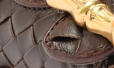 Shop Schutz Enola Woven Strap Sandal In Dark Chocolate