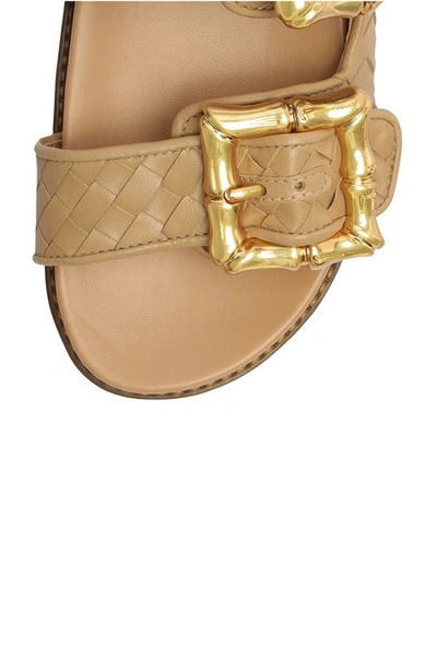 Schutz Enola Dual-buckle Easy Slide Sandals In Light Nude