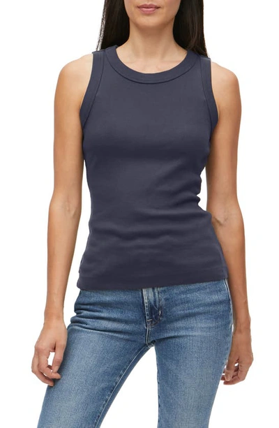 Shop Michael Stars Paloma Cotton Tank Top In Nocturnal