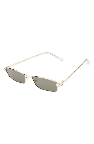 Shop Le Specs Bizarro 56mm Rectangular Sunglasses In Bright Gold / Clear