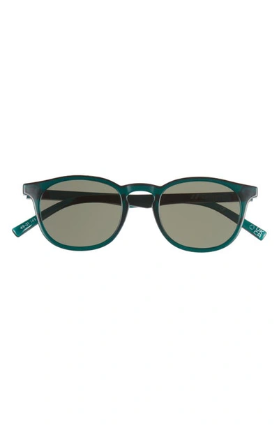 Le Specs Club Royale 48mm Round Sunglasses In Bottle Green ModeSens