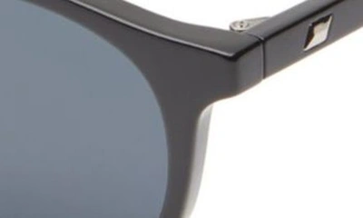 Shop Le Specs Club Royale 48mm Round Sunglasses In Black