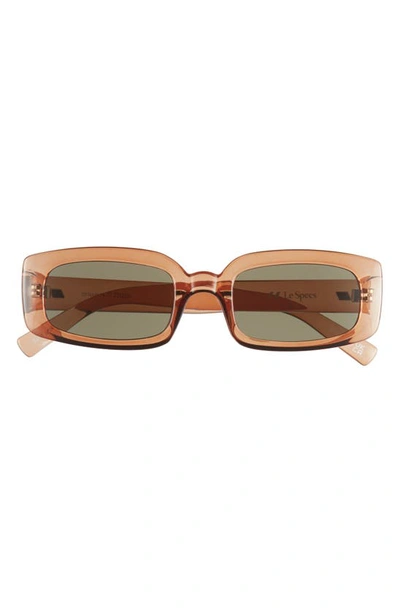 Shop Le Specs Dynamite 52mm Rectangular Sunglasses In Tobacco