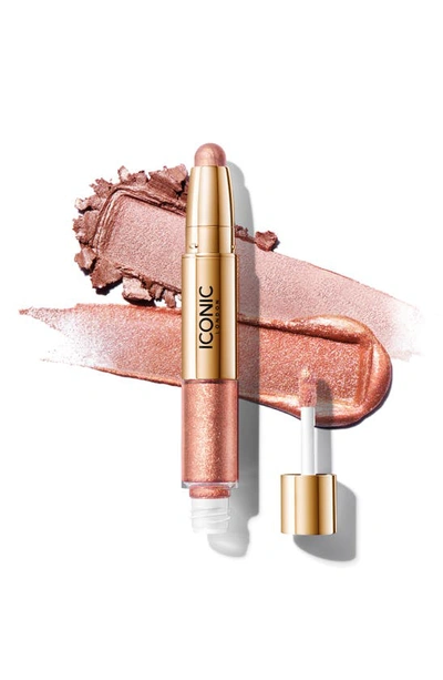 Iconic London Glaze Dual Ended Eyeshadow Crayon Nectar In Nectar