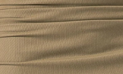 Shop Edikted Joy Drawstring Mesh Miniskirt In Olive