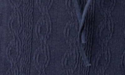 Shop Edikted Lacey Keyhole Knit Bodysuit In Navy