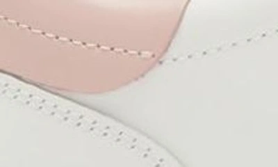 Shop Stuart Weitzman Pro Sleek Sneaker In White/ Pink Calf Leather