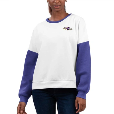 Shop G-iii 4her By Carl Banks White Baltimore Ravens A-game Pullover Sweatshirt