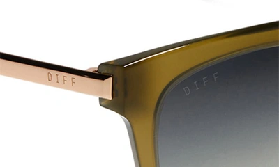 Shop Diff Bella 54mm Gradient Square Sunglasses In Olive/ Grey Gradient