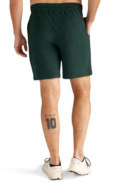 Shop Beyond Yoga Take It Easy Sweat Shorts In Midnight Green Heather
