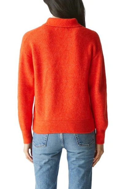 Shop Michael Stars Stevie Sweater In Tangerine