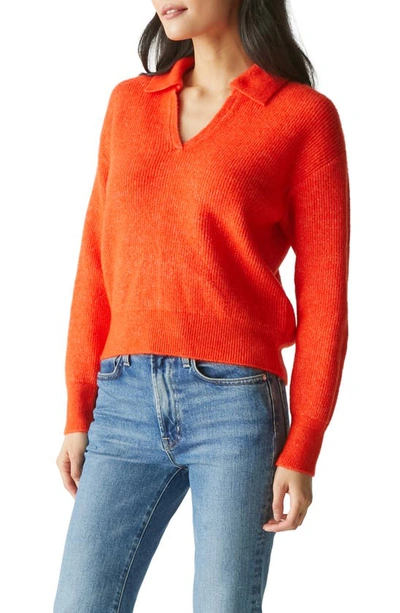 Shop Michael Stars Stevie Sweater In Tangerine