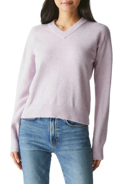 Shop Michael Stars Wes V-neck Sweater In Amethyst