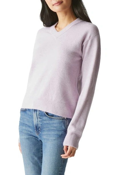 Shop Michael Stars Wes V-neck Sweater In Amethyst
