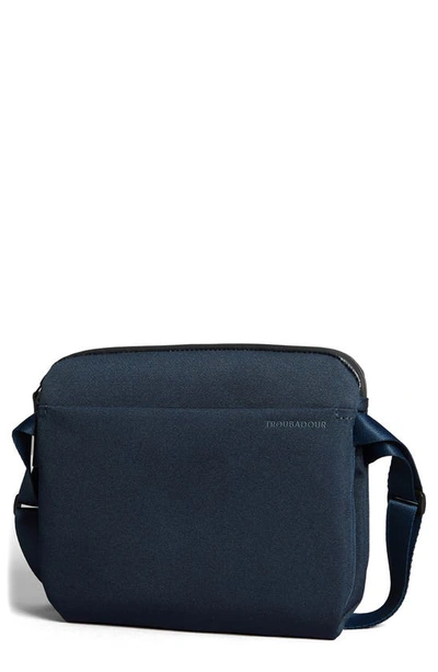 Shop Troubadour Recycled Polyester Messenger Bag In Navy