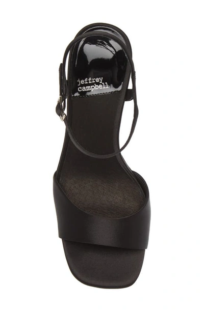 Shop Jeffrey Campbell Jadie Platform Sandal In Black Satin
