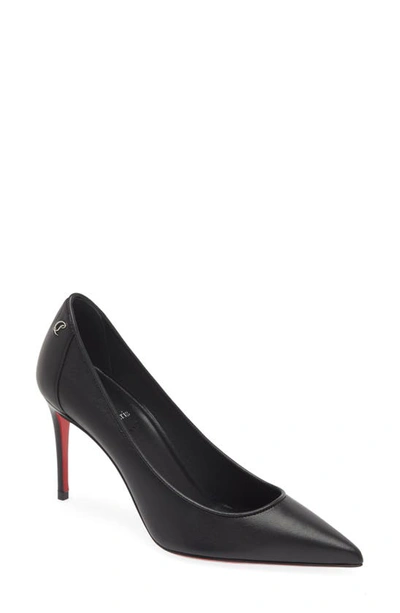 Shop Christian Louboutin Sporty Kate Pointed Toe Pump In B439 Black/ Lin Black