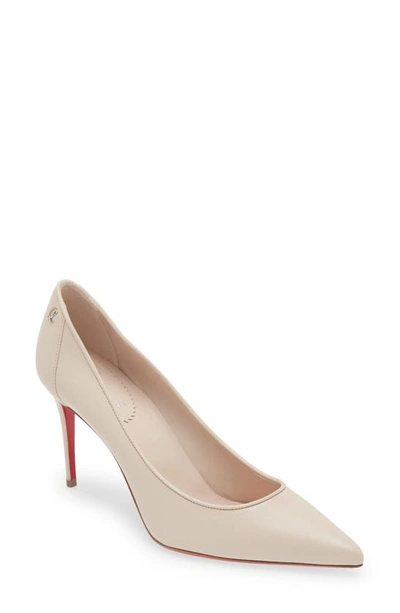 Shop Christian Louboutin Sporty Kate Pointed Toe Pump In F608 Leche/ Lin Leche