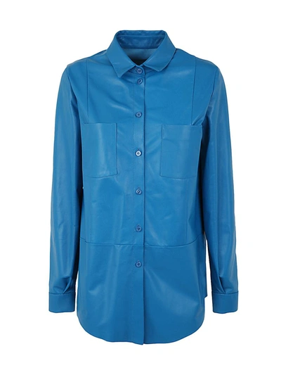 Shop Drm Leather Shirt Clothing In Blue