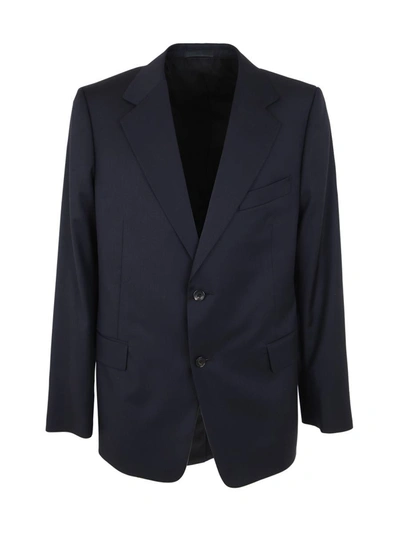 Shop Lanvin Single Breasted Flap Pockets Jacket Clothing In Blue