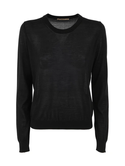 Shop Nuur Round Neck Pullover Clothing In Black