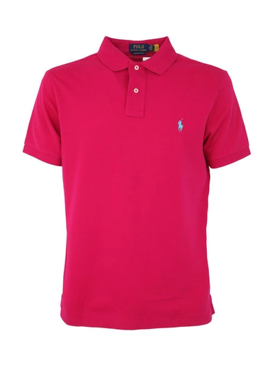 Shop Polo Ralph Lauren Sskccmslm1 Short Sleeve Knit Clothing In Pink & Purple