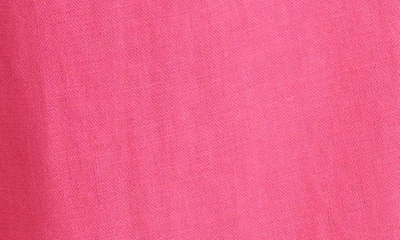 Shop Frame Drawstring Slit Hem Linen Blend Lounge Pants In Flamingo