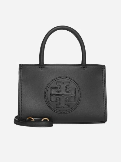 Shop Tory Burch Ella Faux Leather Mini Tote Bag In Black