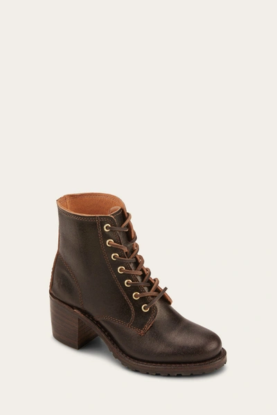 Shop The Frye Company Frye Sabrina 6g Lace Up In Brown
