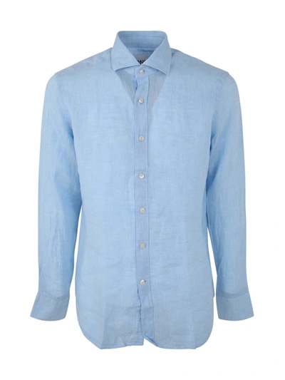 Shop Dnl Linen Classic Shirt Clothing In Blue