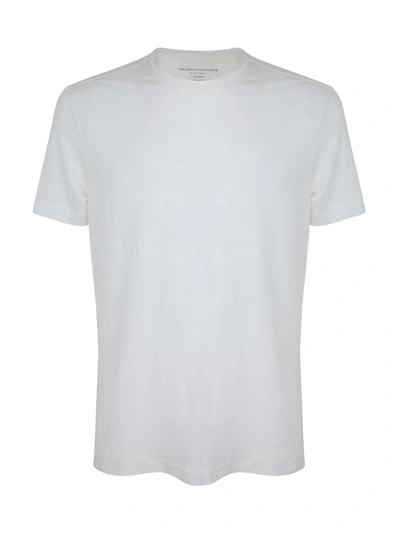 Shop Majestic Filatures Short Sleeves Crew Neck T-shirt Clothing In White