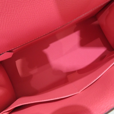 Shop Hermes Hermès Kelly 28 Pink Leather Handbag ()