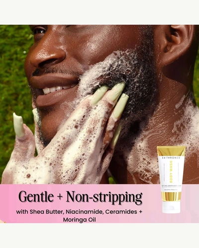 54 Thrones Moisturizing Butter Cream Body Wash - Non-stripping With Shea Butter, Ceramides And Niacinamide 8.4