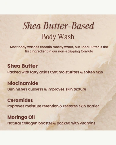 54 Thrones Moisturizing Butter Cream Body Wash - Non-stripping With Shea Butter, Ceramides And Niacinamide 8.4