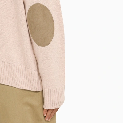 Shop Ami Alexandre Mattiussi Ami Paris Powder Pink Wool And Cashmere Cardigan