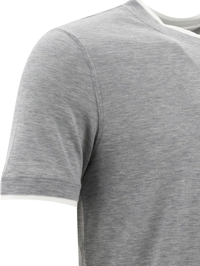 Shop Brunello Cucinelli Faux Layering Jersey T Shirt
