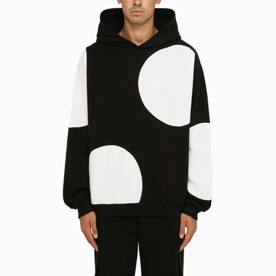 Shop Marni Black And White Sweatshirt With Maxi Polka Dots