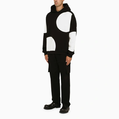 Shop Marni Black And White Sweatshirt With Maxi Polka Dots
