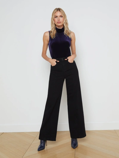 Shop L Agence Janine Jean In Saturated Black