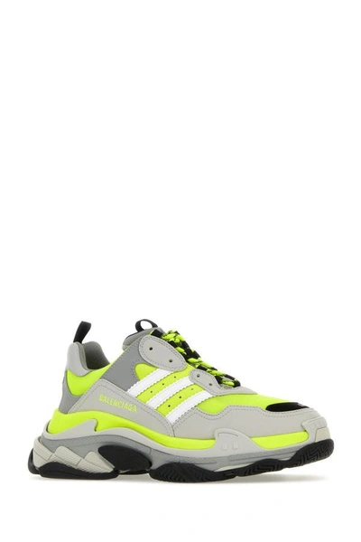 Shop Balenciaga Man Multicolor Mesh And Synthetic Leather Triple S Sneakers